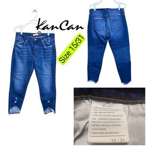 ✨ KanCan Cropped Distressed Jeans | Size 15/31 | NWOT ✨